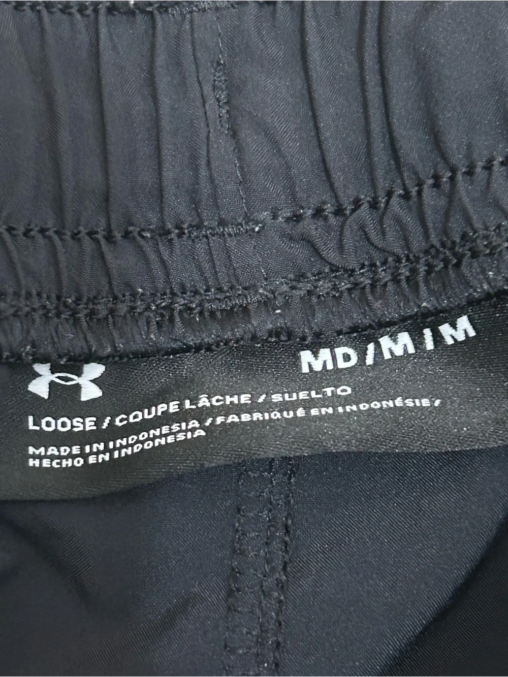 Under Armour black Athletic Logo-Accent Shorts MD